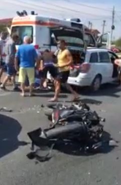 (VIDEO) Accident spectaculos între Mamaia și Năvodari