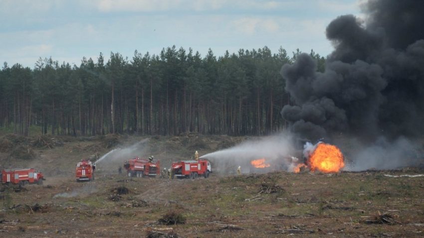 VIDEO: Elicopter prăbuşit la un miting aviatic în Rusia