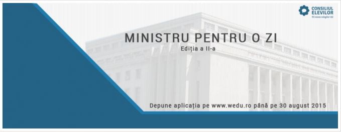 Elevii, miniştri pentru o zi