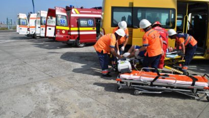 (FOTO) Exerciţiu ISU Călăraşi pe Autostrada Soarelui