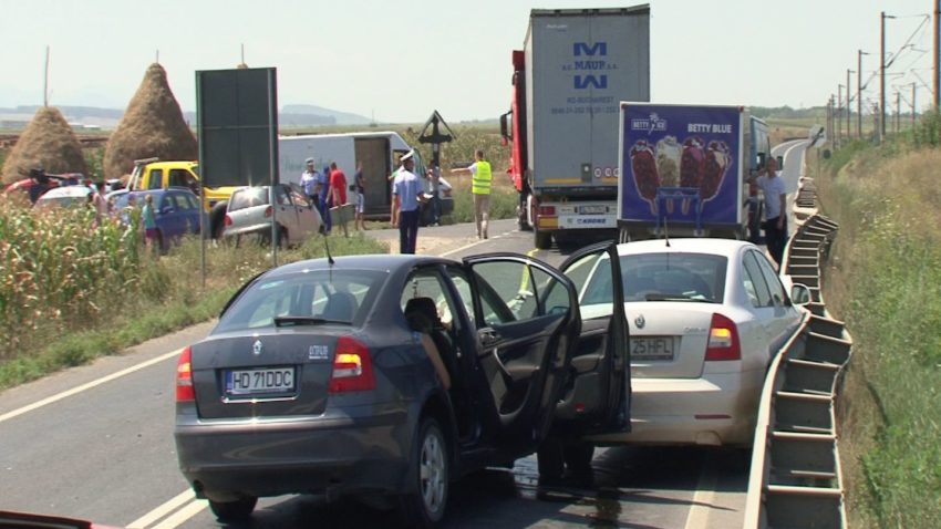 Accident rutier pe DN7 Râmnicu Vâlcea – Sibiu