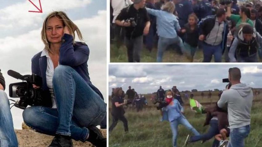 Jurnalistă maghiară concediată după ce a agresat refugiaţi