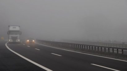 Ceaţă, sâmbătă dimineaţă, pe Autostrada Soarelui