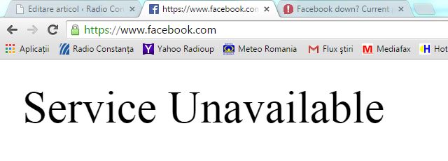 Update – Defecţiune la Facebook. Reţeaua nu este disponibilă
