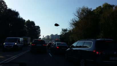 Trafic aglomerat pe şoselele de intrare în Constanţa