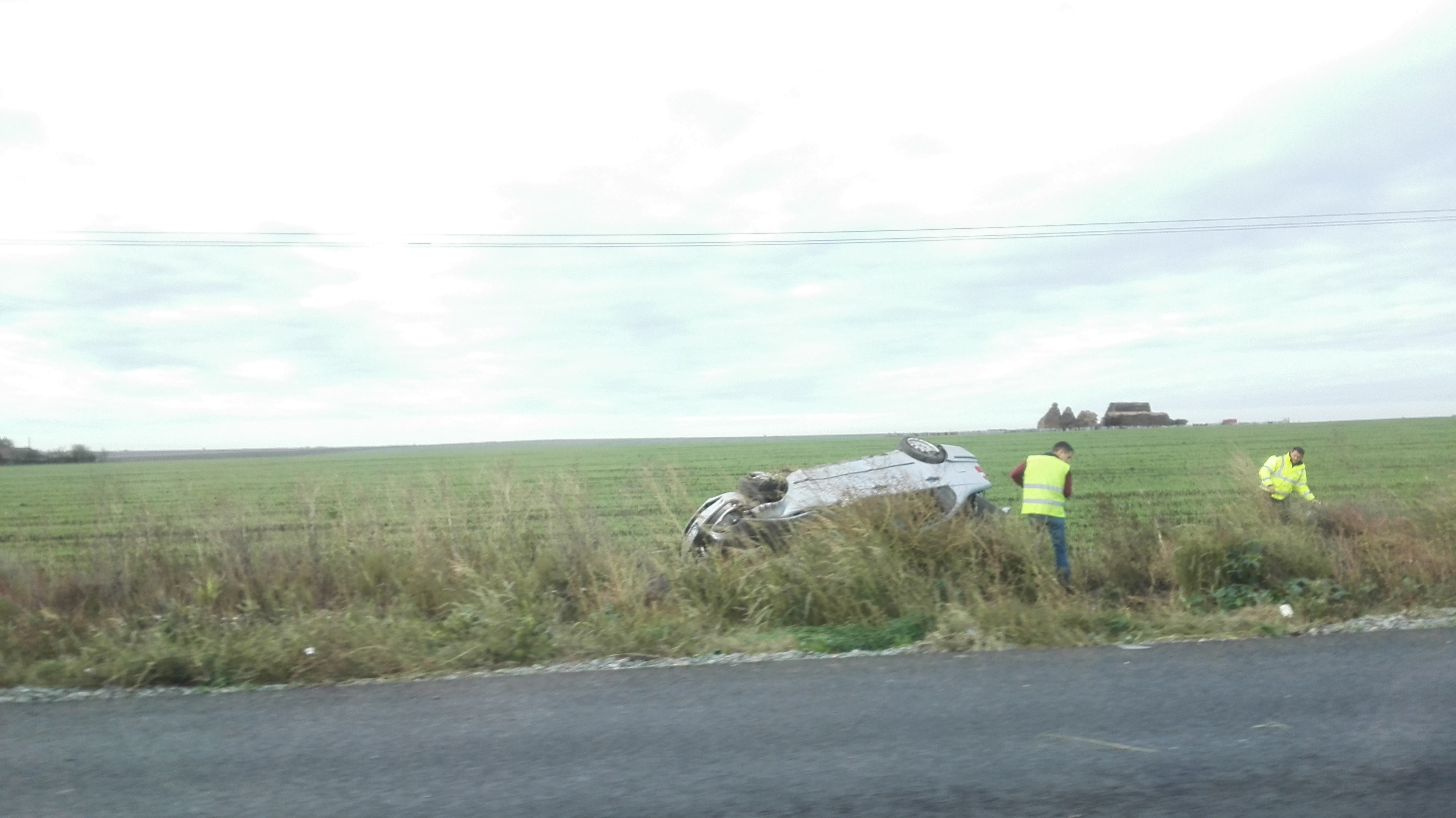 UPDATE Accident grav între localităţile Ovidiu și Mihail Kogălniceanu,