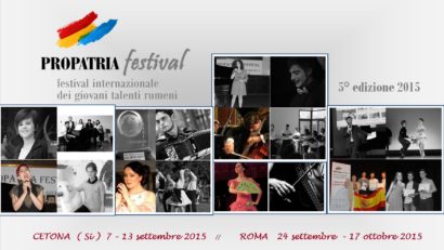 Festivalul Internaţional PROPATRIA. Tinere Talente Româneşti la Roma