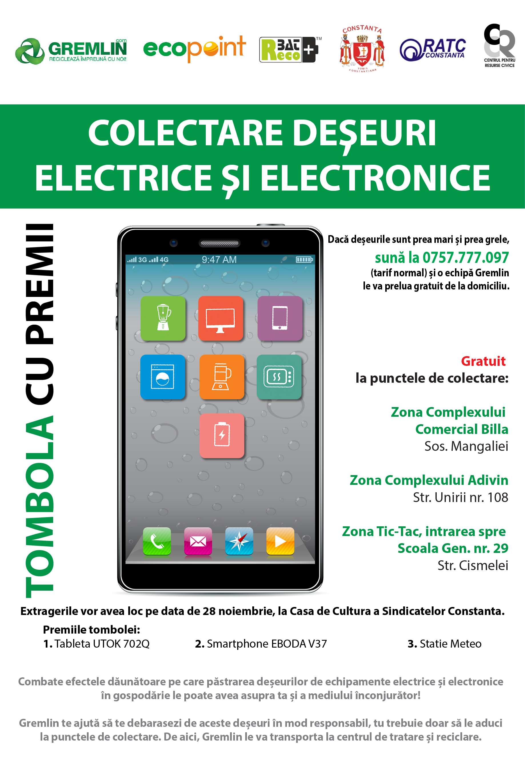 Campania de colectare a deşeurilor electronice revine la Constanţa