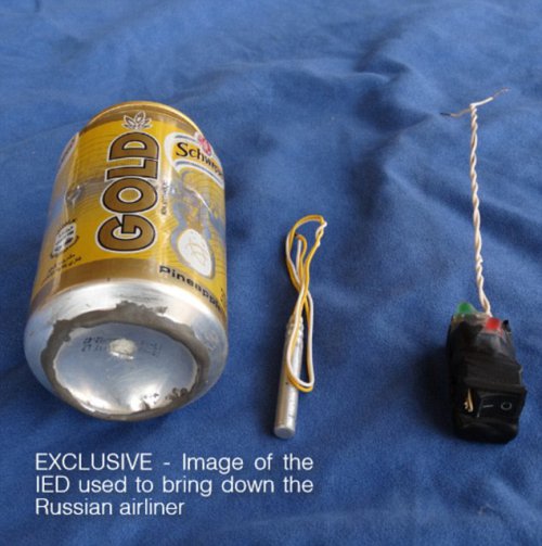 Revista ISIS a publicat o fotografie cu bomba artizanală care ar fi distrus avionul rus
