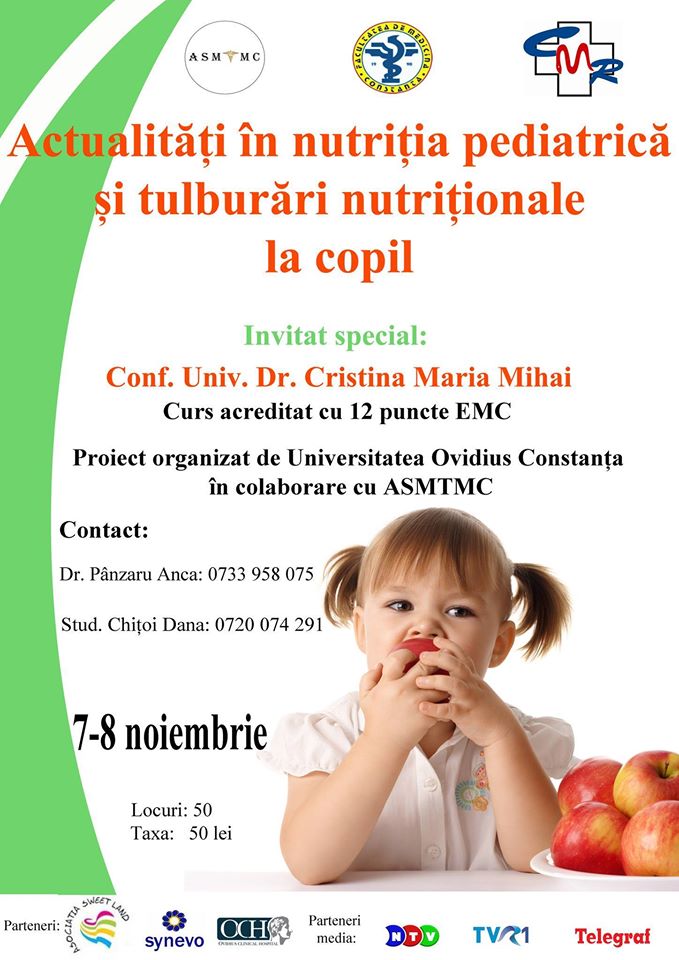 Curs de nutriţie pediatrică la Constanţa