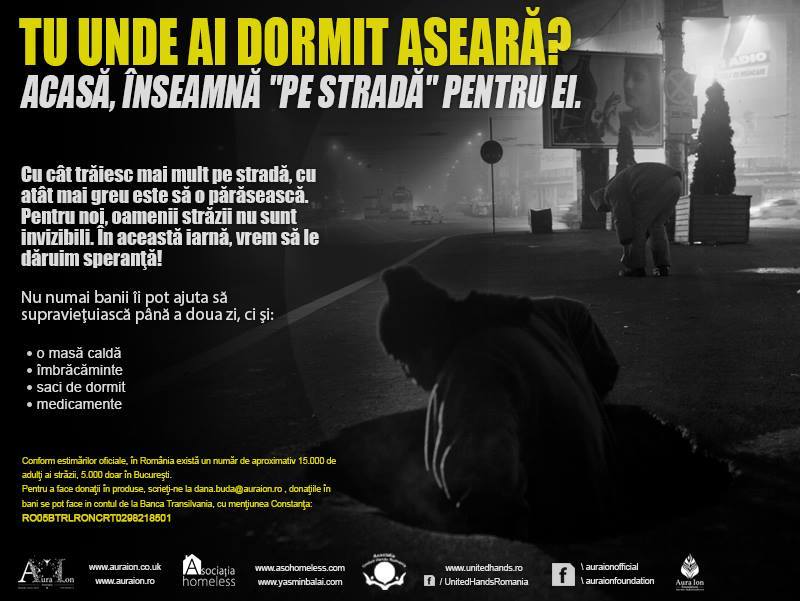 CONSTANŢA. Campanie umanitară pentru oamenii fără adăpost