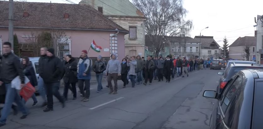 Miting de solidaritate la Târgu Secuiesc cu presupusul terorist Beke István Attila