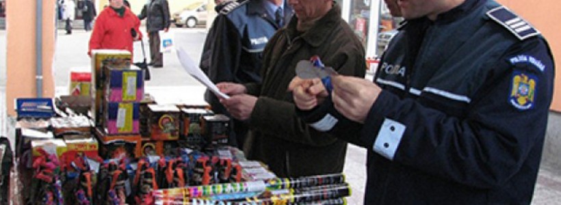 Arsenal pirotehnic confiscat la Tulcea