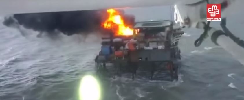 VIDEO: Tragedie pe o platformă petrolieră. Zeci de morţi
