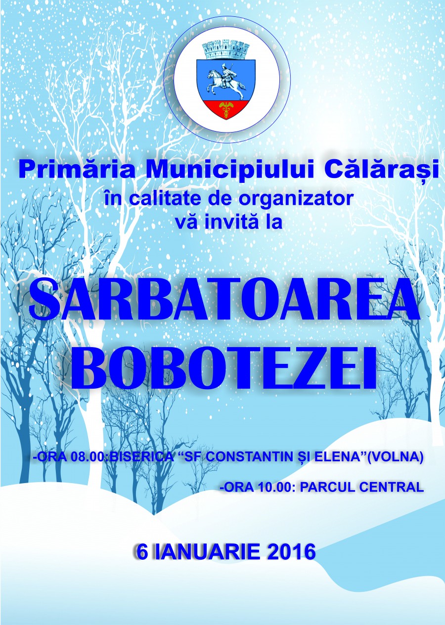 CĂLĂRAŞI: Programul Sărbătorii Bobotezei