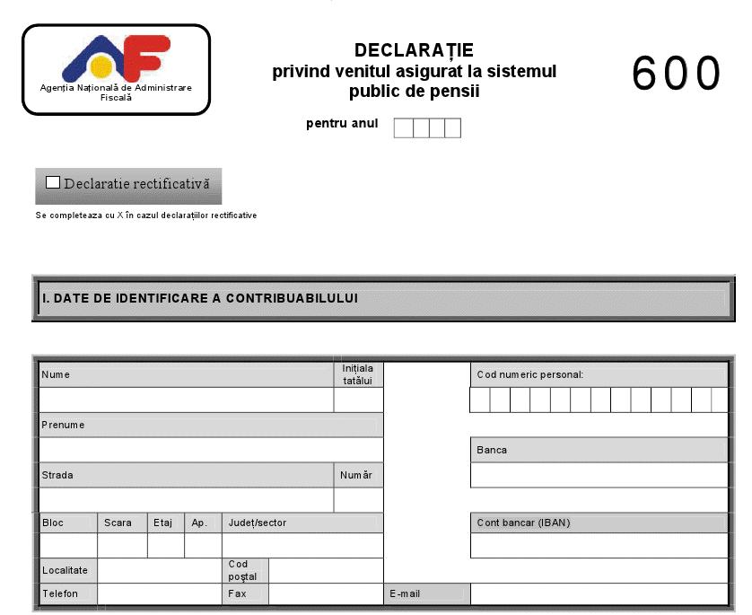 Ultima zi pentru depunerea declaraţiei fiscale 600