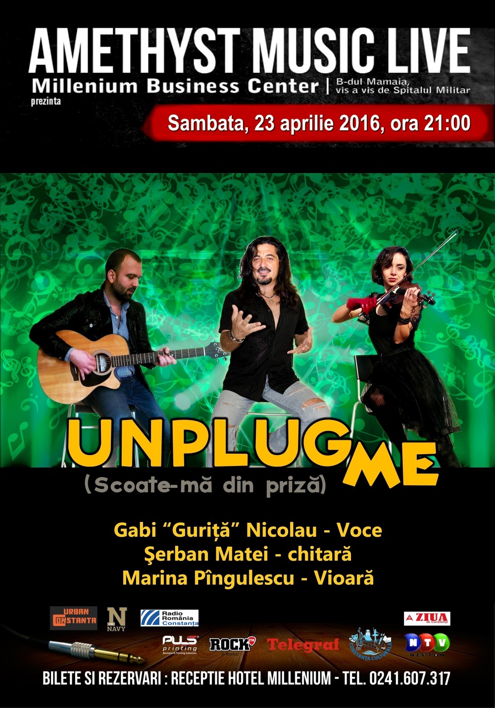 Concert live UNPLUG ME la Amethyst Music Club