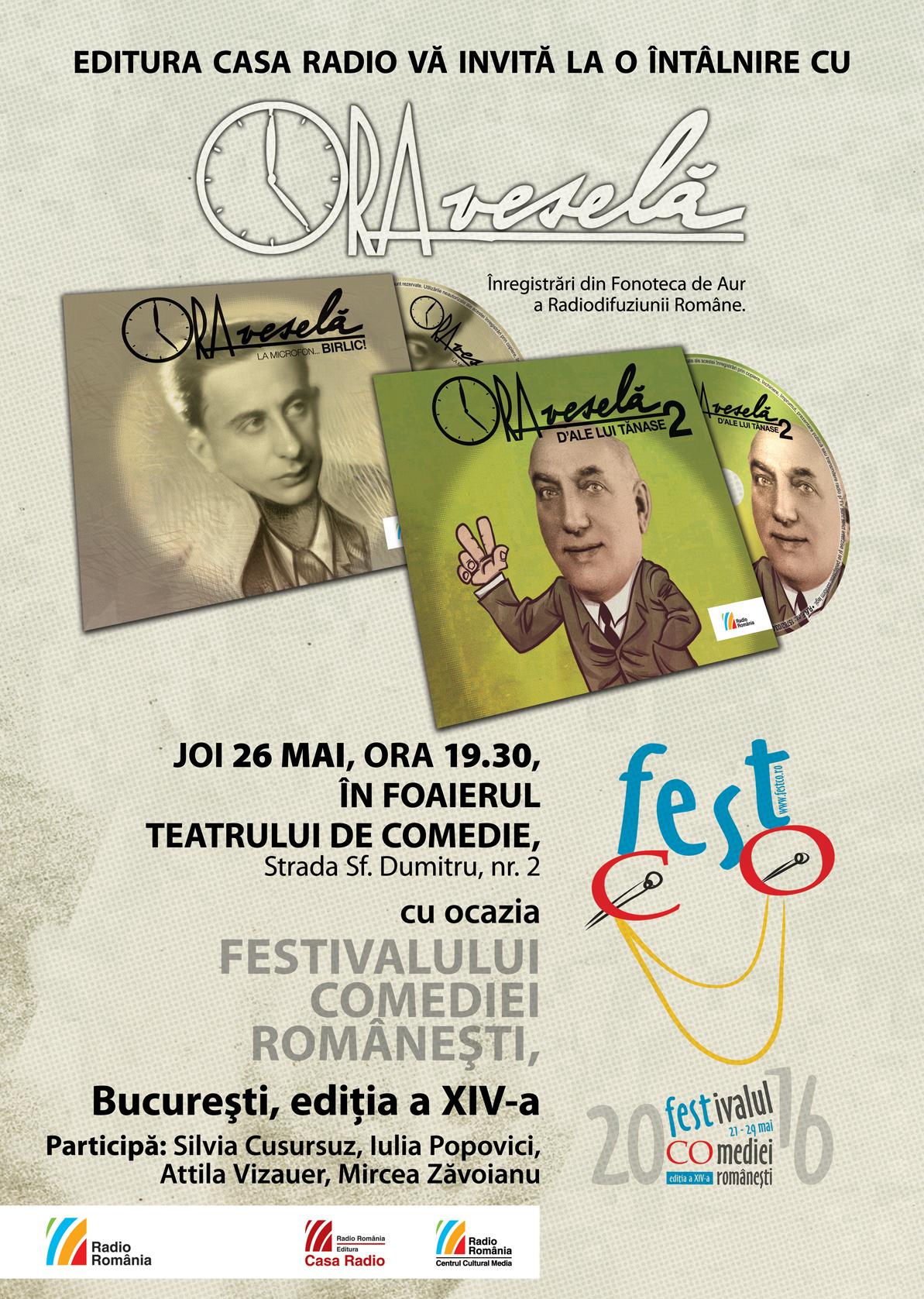 Ora veselă se aude la Festivalul Comediei Româneşti