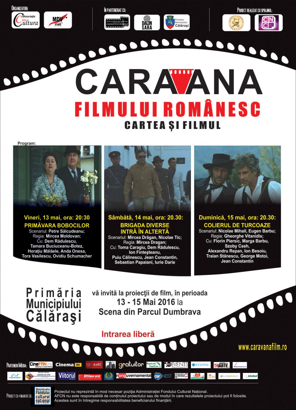CĂLĂRAȘI: Caravana filmului românesc – Proiecții gratuite de filme