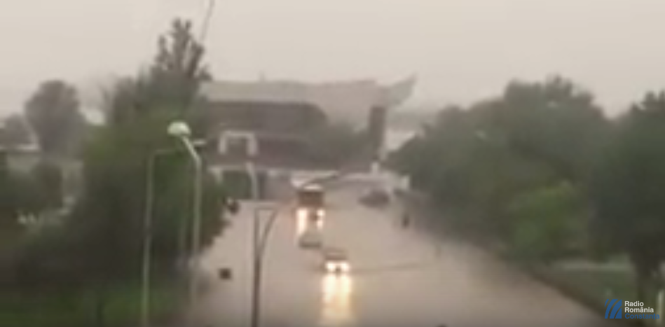 VIDEO: Ploaie torențială la Tulcea