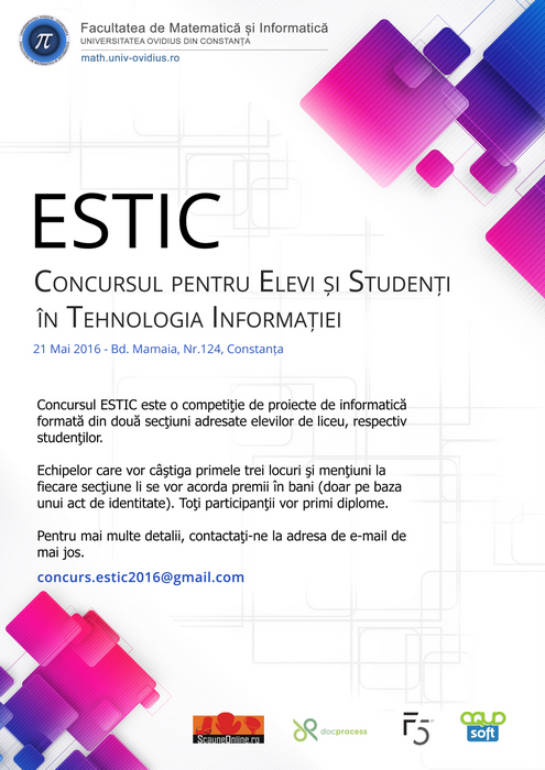 Concursul ESTIC la Universitatea OVIDIUS