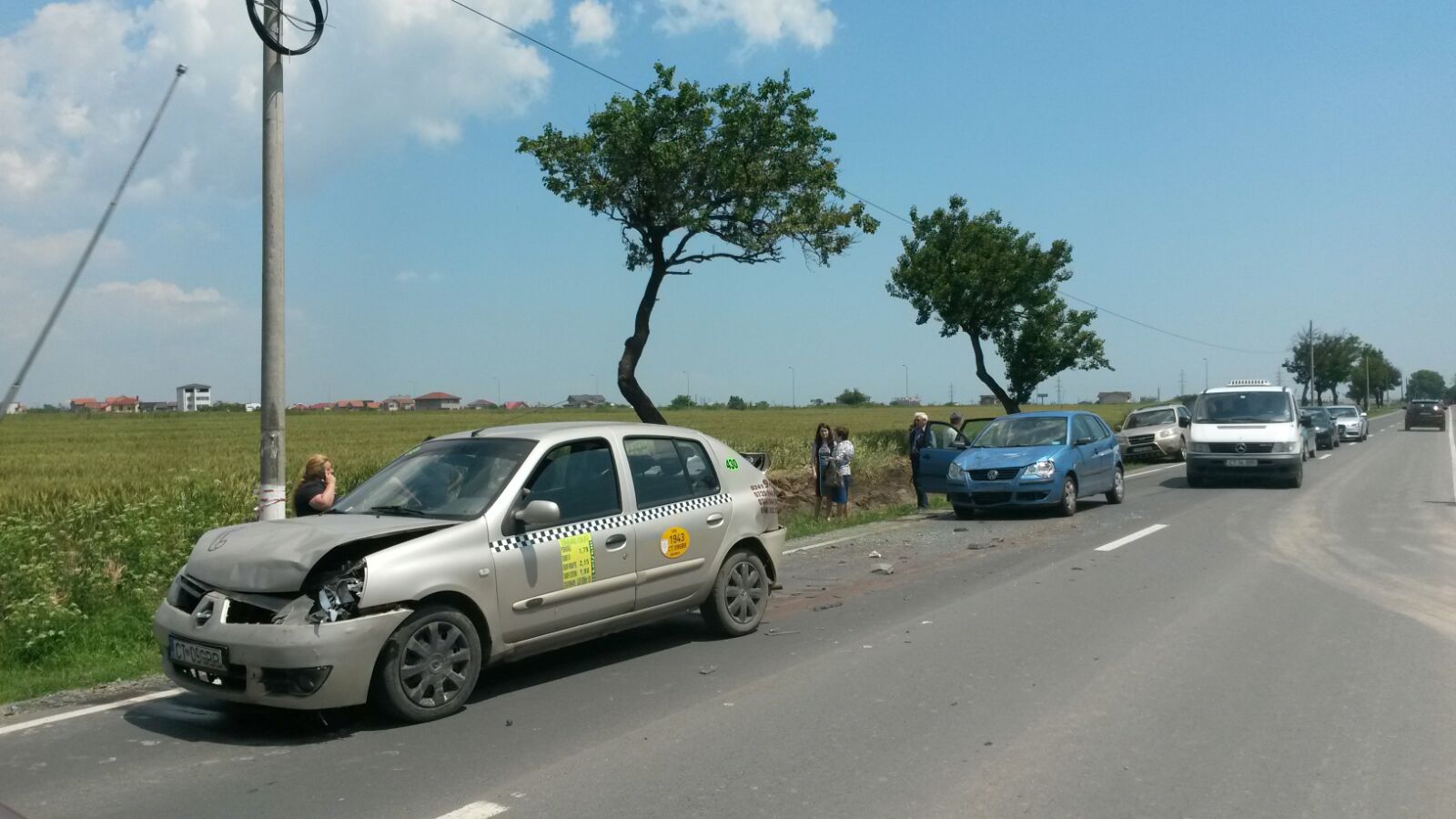 FOTO: Accident rutier la Cumpăna. Patru persoane rănite