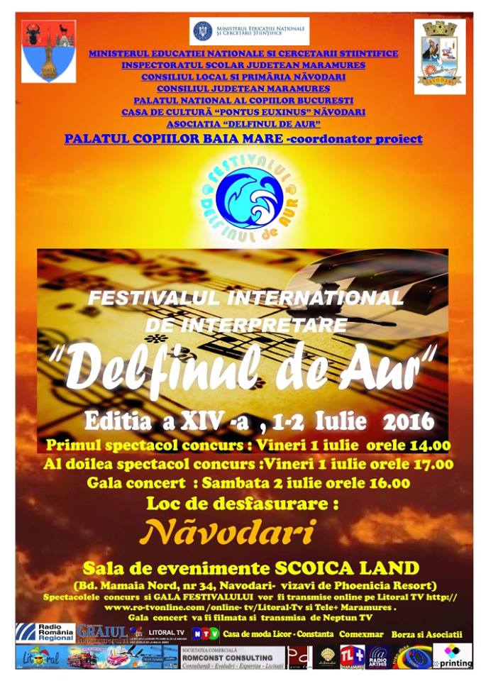 NĂVODARI: Începe Festivalul Internațional de Interpretare „Delfinul de Aur“