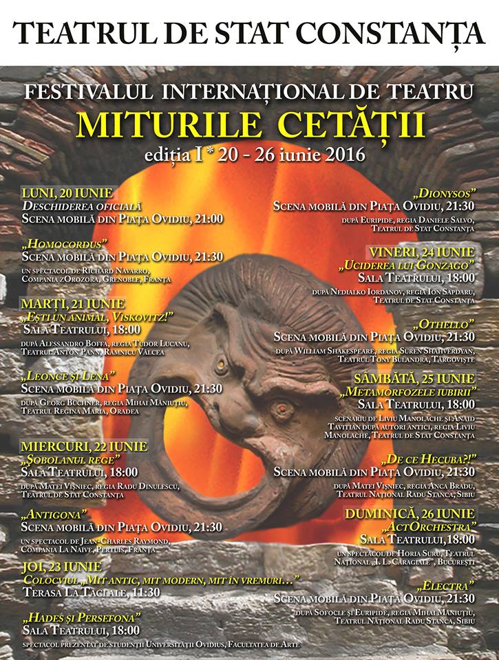 CONSTANȚA: Festival Internaţional de teatru – Reprezentații cu ACCES LIBER în piața Ovidiu