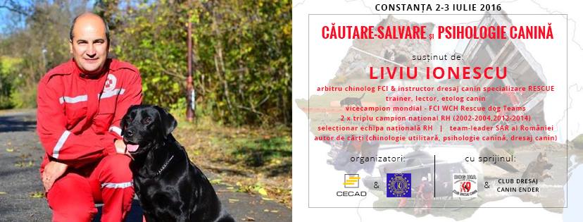 CONSTANȚA: Seminar despre includerea câinilor în misiuni de SALVARE