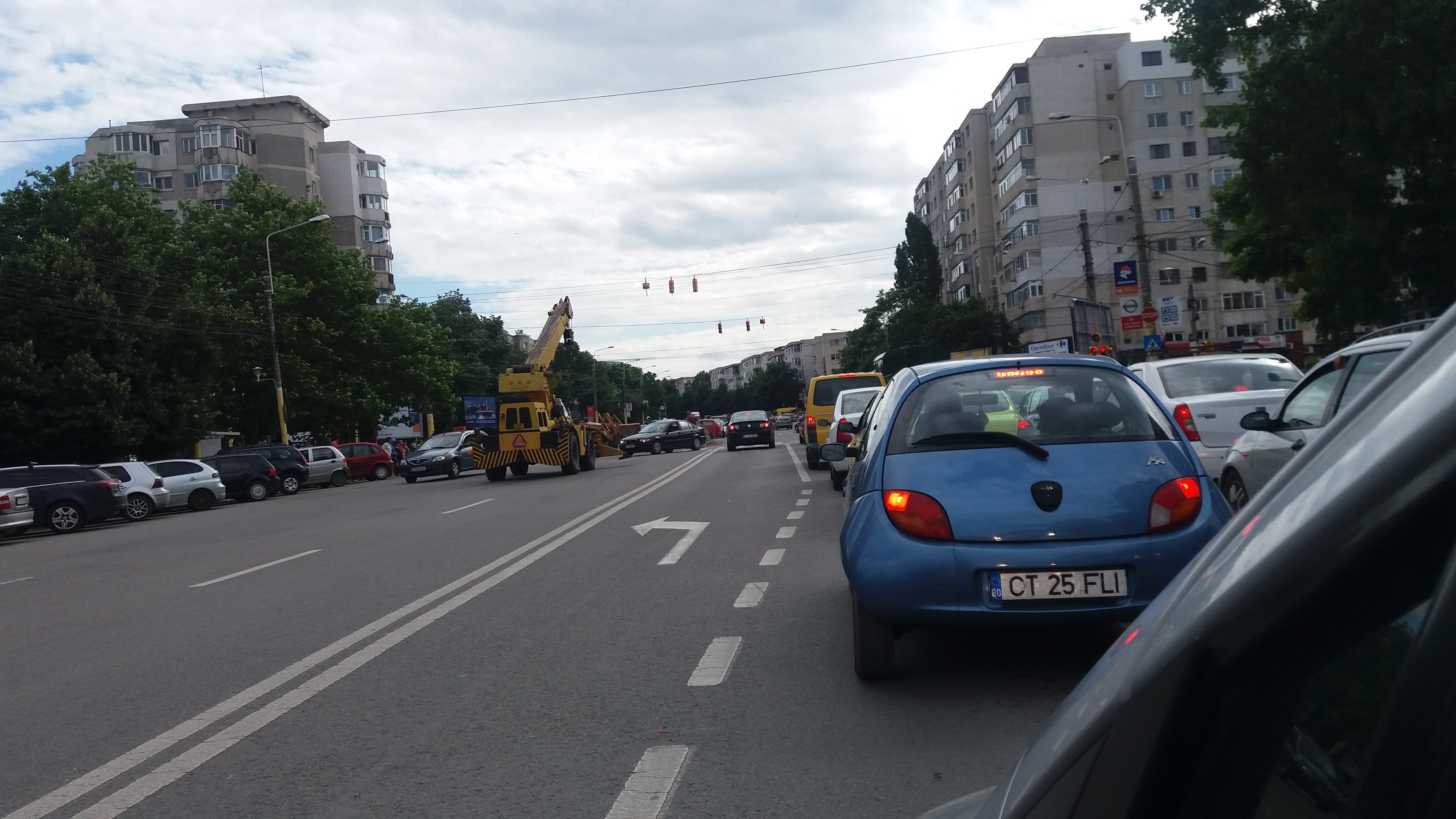 FOTO/TOMIS 3: Circulație îngreunată din cauza unor lucrări