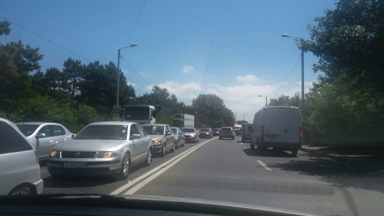 Foto – DN39. Trafic aglomerat între Constanța și Vama Veche