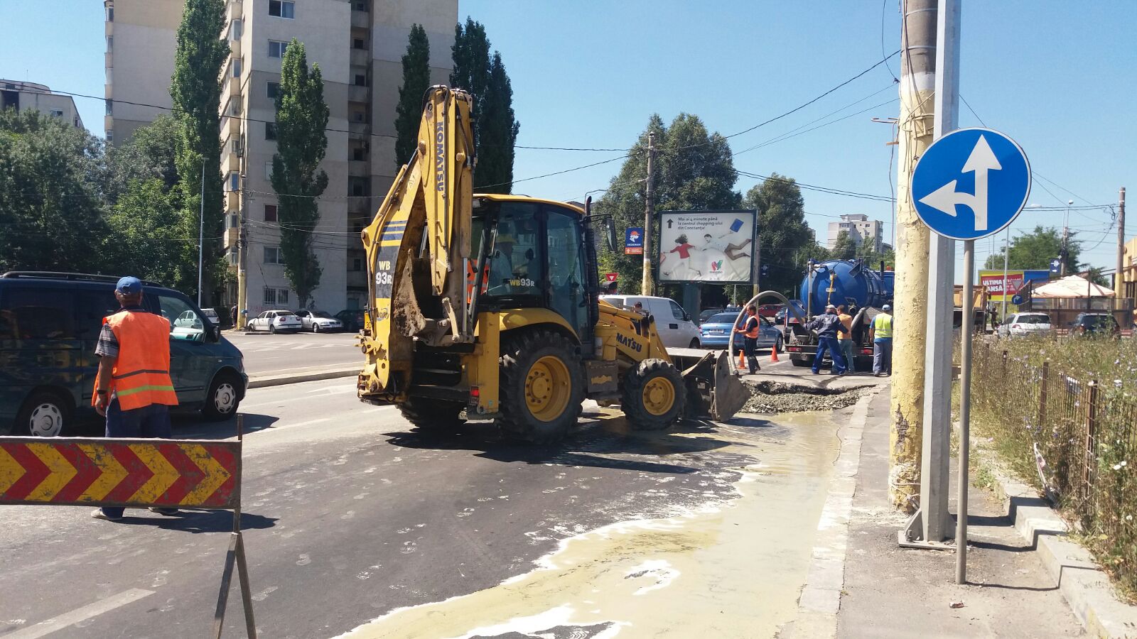 FOTO – Constanța, zona DOBROGEA. Trafic rutier îngreunat la intrarea în Mamaia