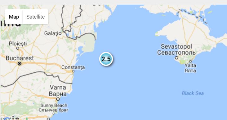 Cutremur în Marea Neagră, în drept cu oraşul NĂVODARI