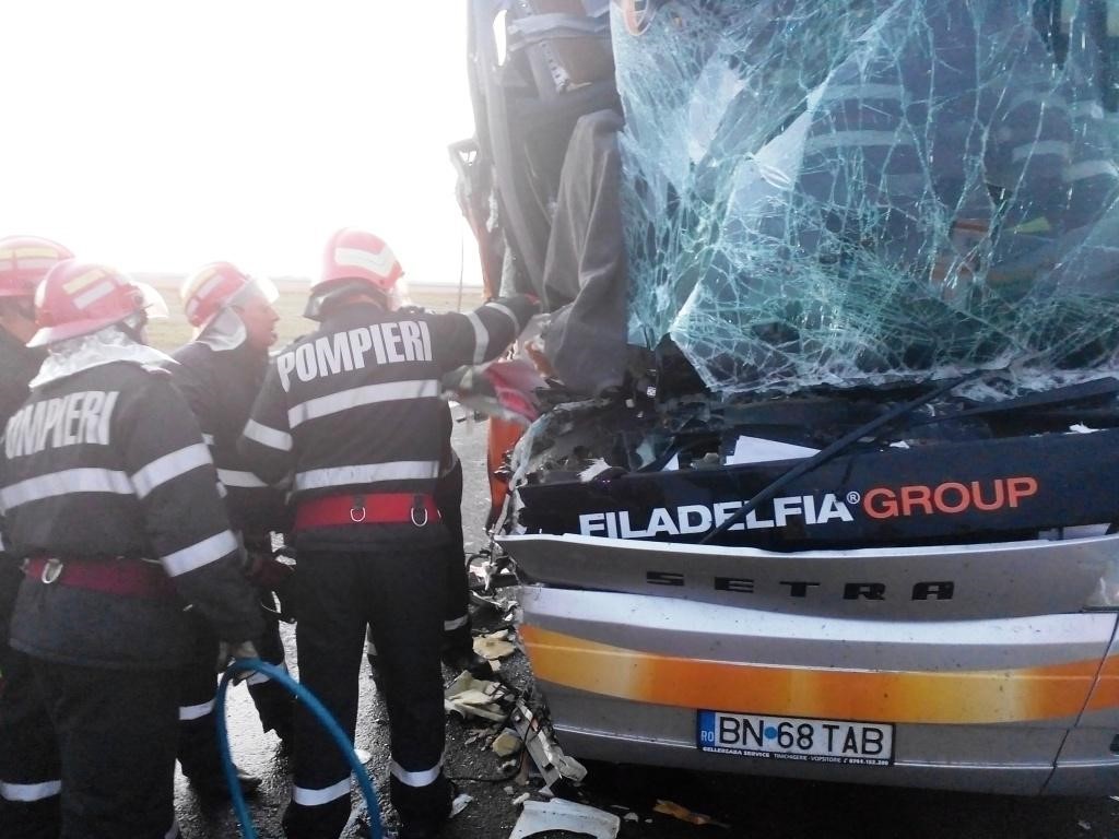 FOTO – ISU Călărași a intervenit la accidentul de pe Autostrada Soarelui