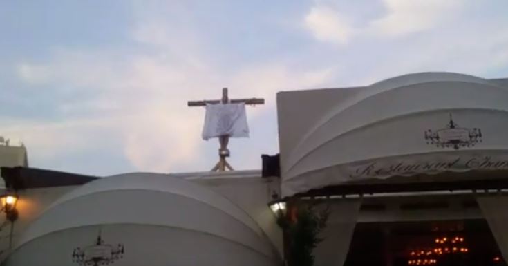 VIDEO: Protest pe cruce, la Eforie