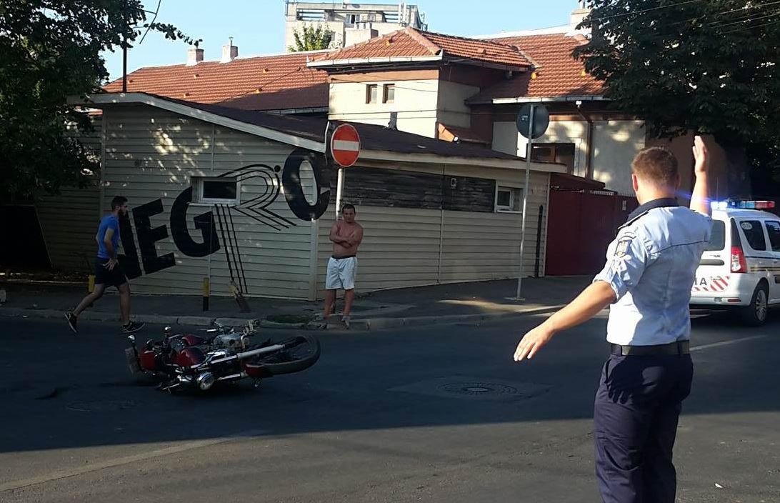 CONSTANȚA: Motociclist, rănit într-un accident aproape de Spitalul Județean