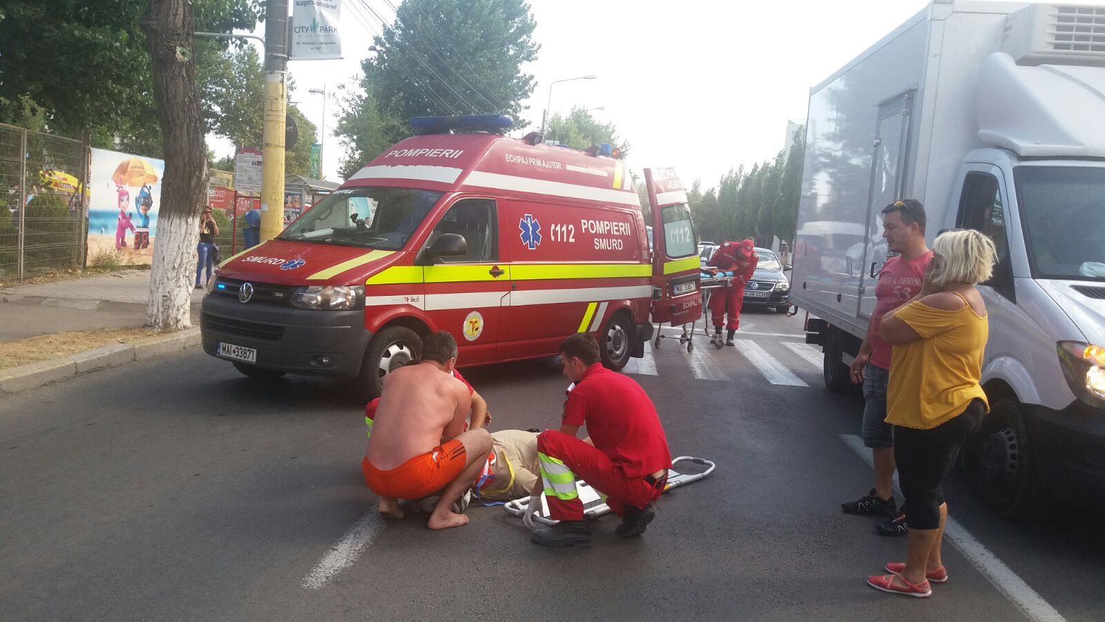 FOTO – Turist accidentat în MAMAIA de o șoferiță neatentă