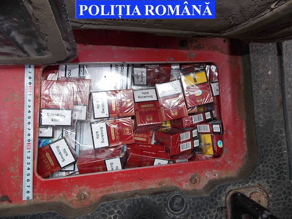 FOTO – SUCEAVA. Peste o sută de mii de țigări de contrabandă, ridicate de polițiști