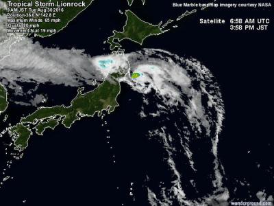 JAPONIA: Taifunul Lionrock amenință coasta devastată de tsunami în 2011