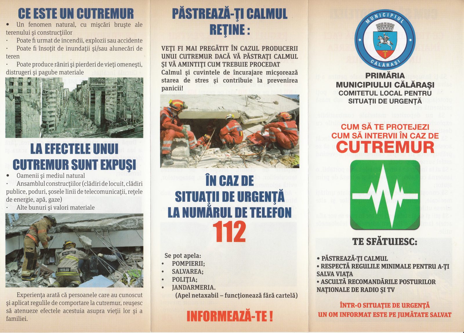 CĂLARAȘI: Exercițiu de ALARMĂ la dezastre