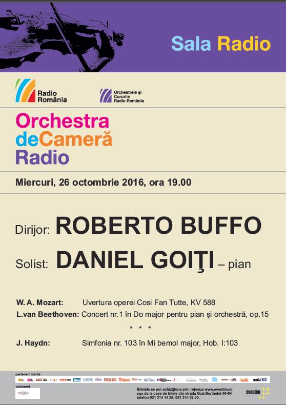 Daniel Goiţi cântă Beethoven la Sala Radio