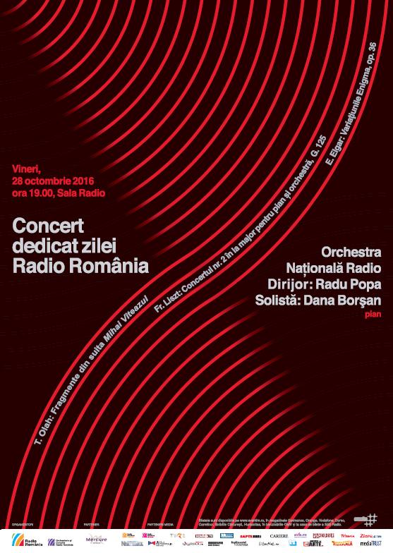 Concert dedicat zilei Radio România, cu Orchestra Naţională Radio
