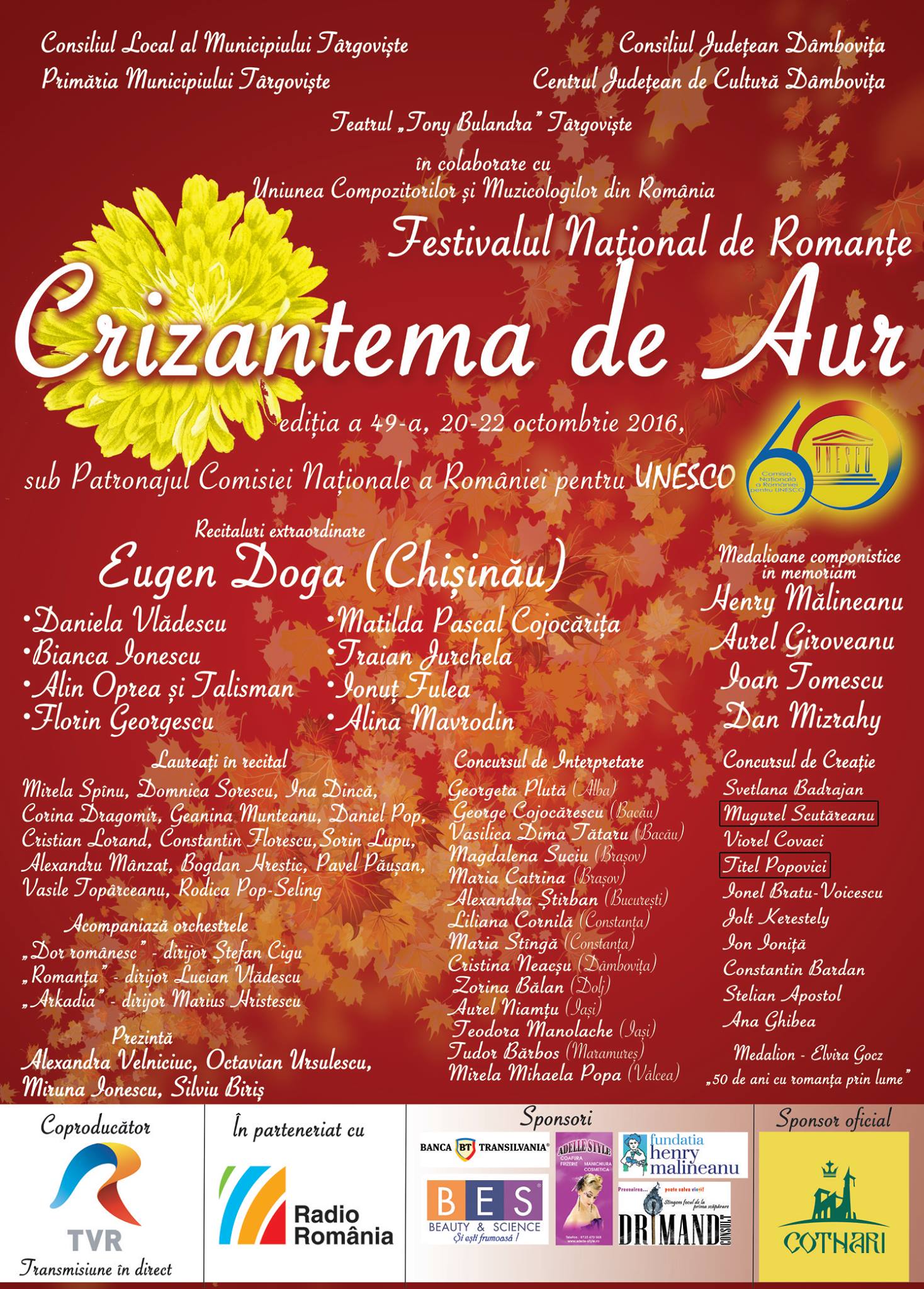 Două constănțence participă la Festivalul „Crizantema de Aur” de la Târgoviște