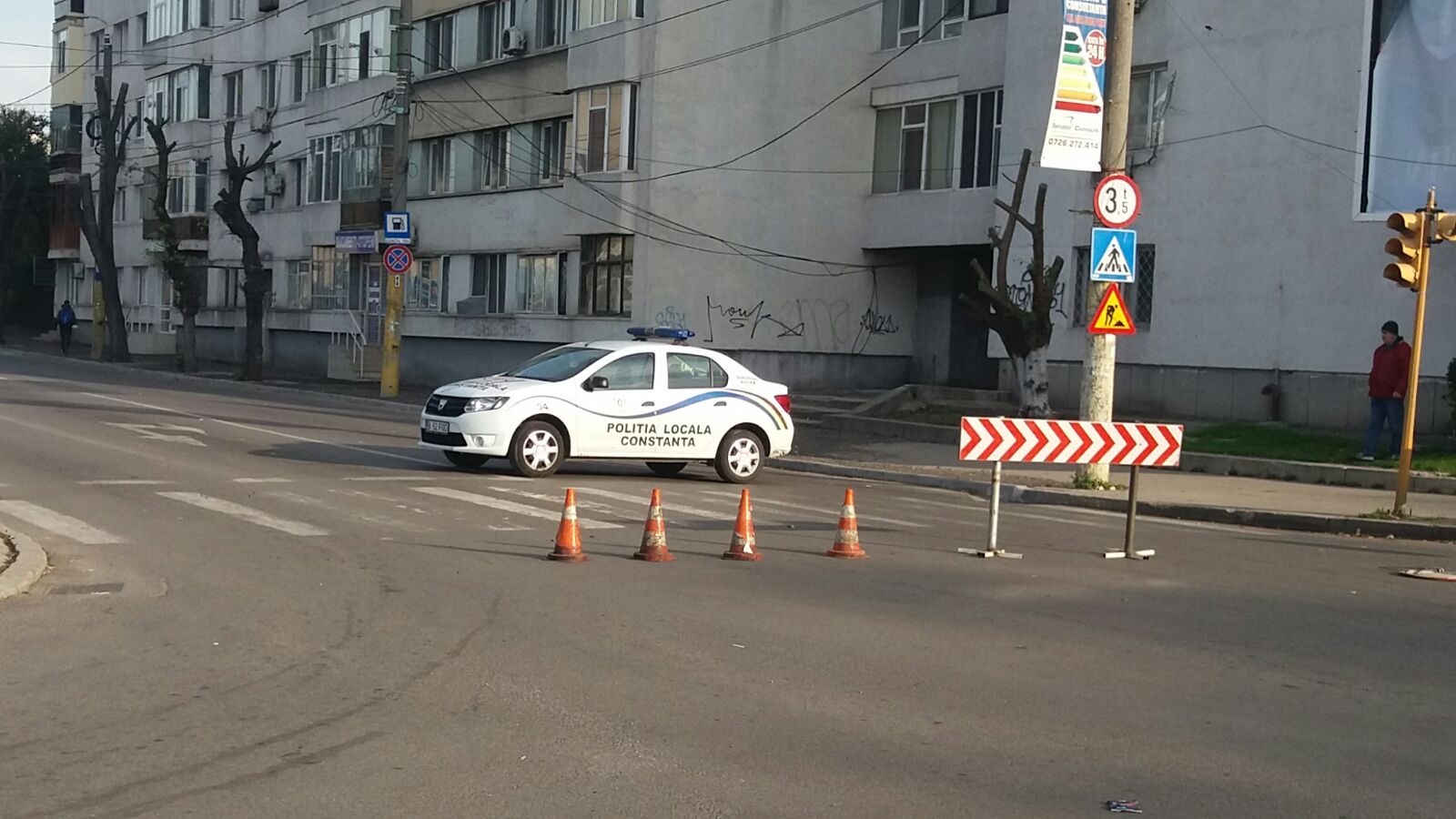 Foto – CONSTANȚA: Trafic rutier ÎNTRERUPT pe strada Theodor Burada