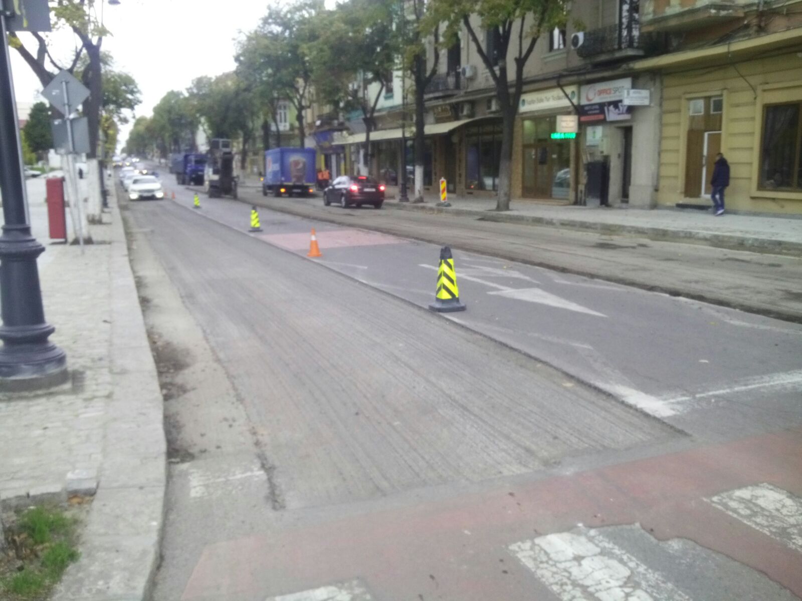 FOTO – Restricții de circulație pe bulevardul TOMIS, în zona Palatului Administrativ
