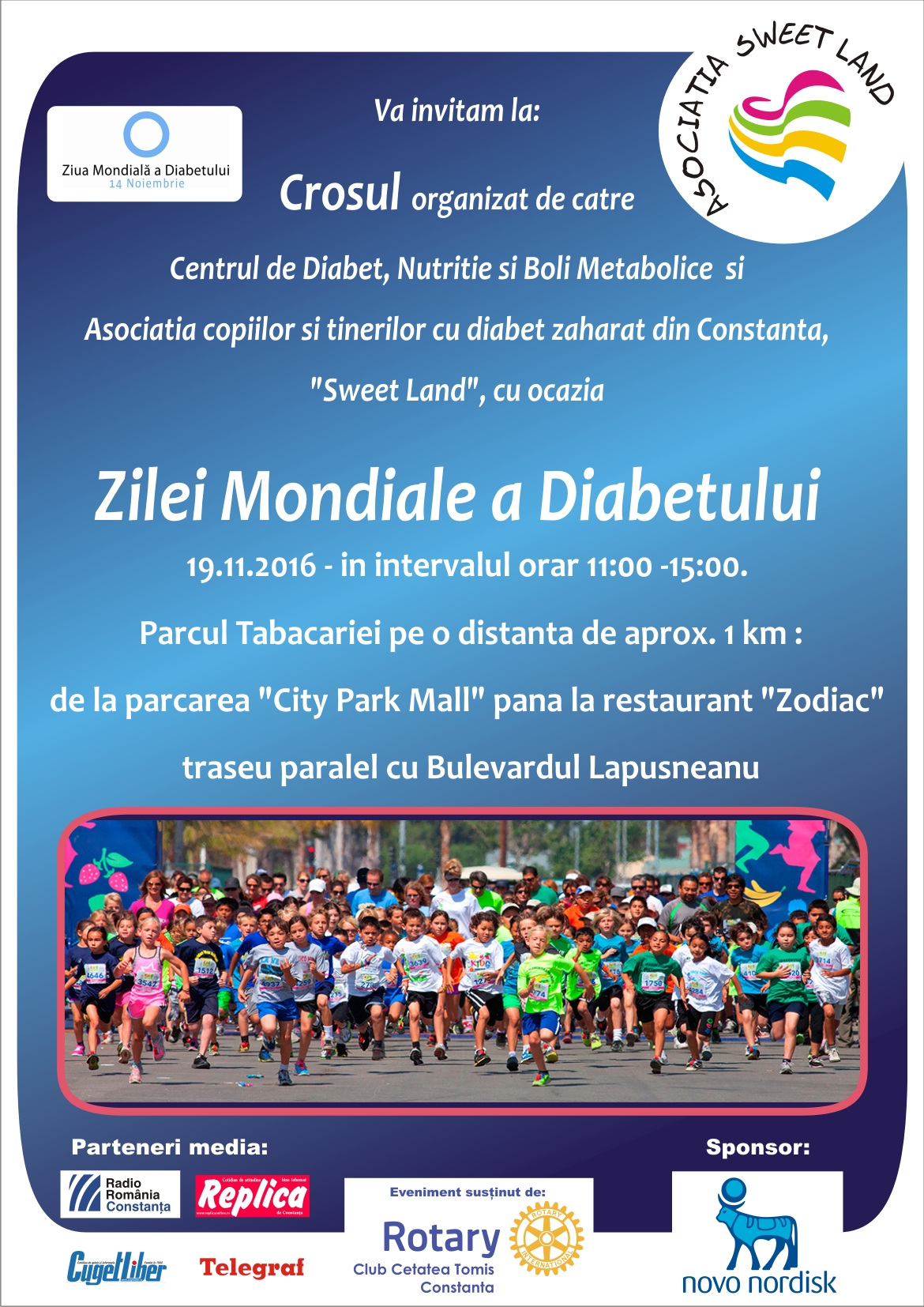 CONSTANȚA: Cros dedicat Zilei Mondiale a Diabetului