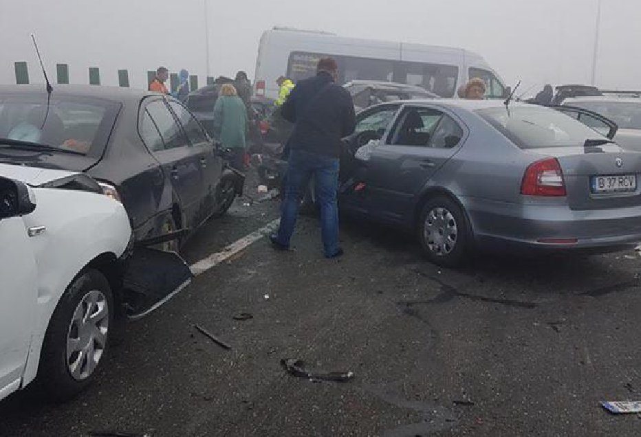 Accident A2: Șoferii implicaţi în carambol au fost audiaţi. Urmează expertiza tehnică