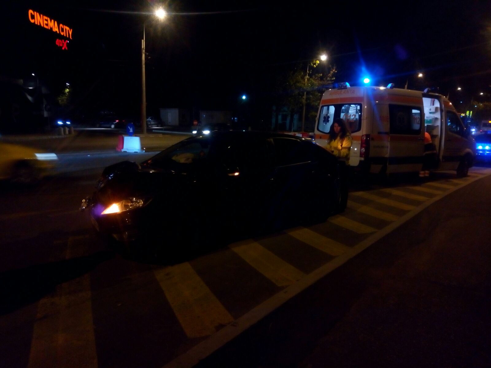 FOTO – CONSTANȚA: Accident rutier la sensul giratoriu de la City Park