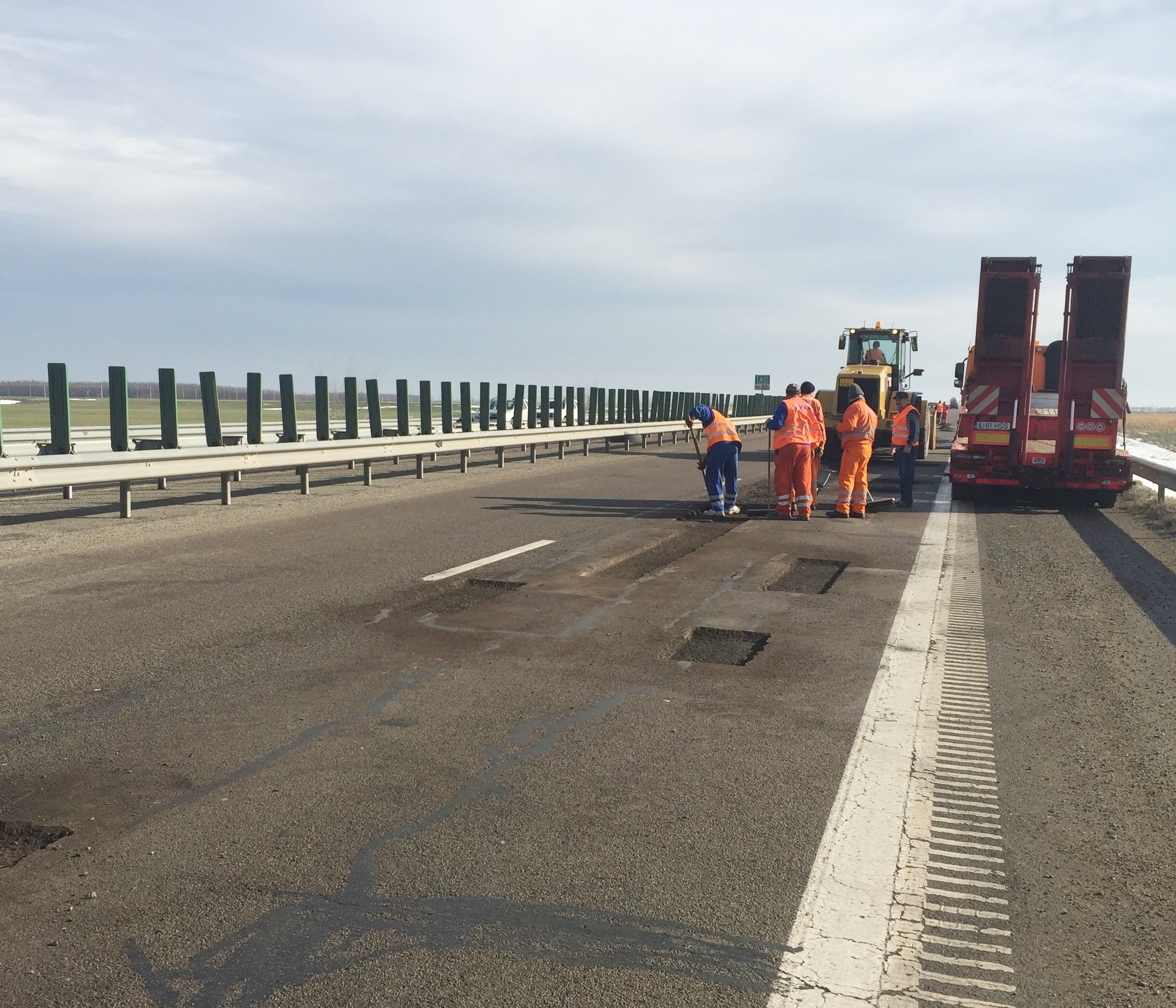 Se execută lucrări pe Autostrada Soarelui