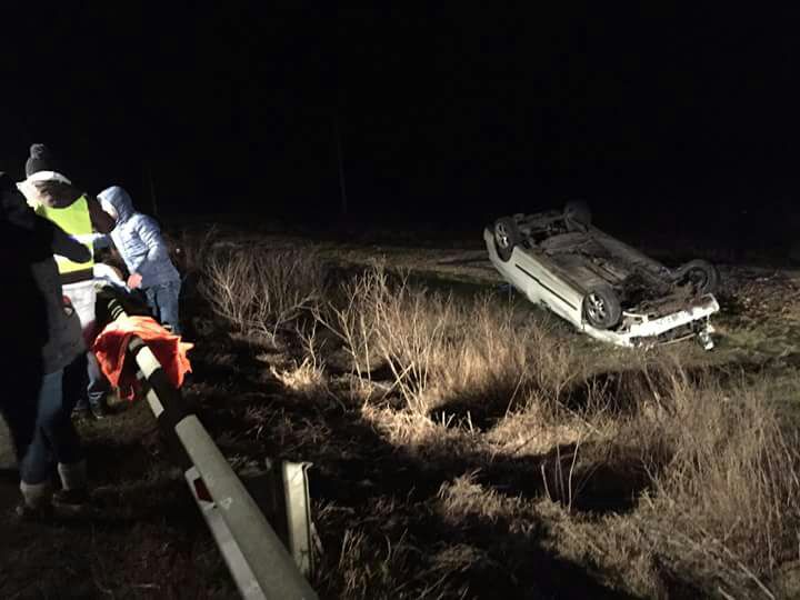 FOTO/Accident spectaculos pe DN Constanţa-Tulcea